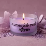Lot de 4 🕯️ Bougies Parfumées LAVANDE en Verre Givré – Collection "Messages Inspirants"