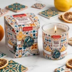 Lot de 6 🕯️ ✨ Bougie Parfumée à La Pomme Verte Collection "Mosaïque" – Seta Home