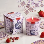 Lot de 6 🕯️ ✨ Bougie Parfumée à La Fraise Collection "Mosaïque" – Seta Home