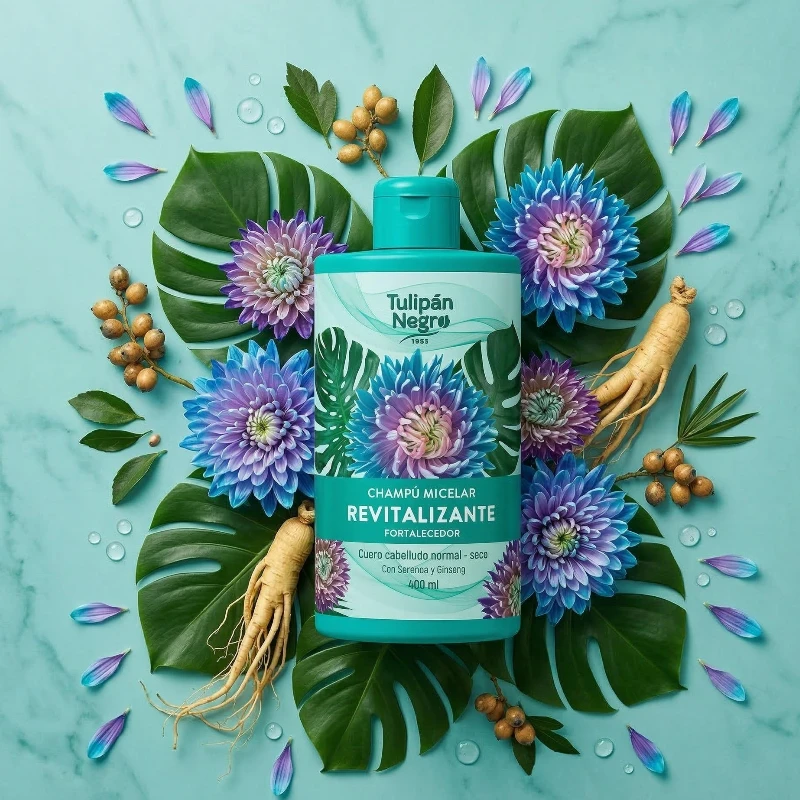 fournisseur-de-shampoing-tulipan-negro-revitalisant.webp Shampoing Micellaire Revitalisant & Renforçant – Tulipán Negro – Image 1