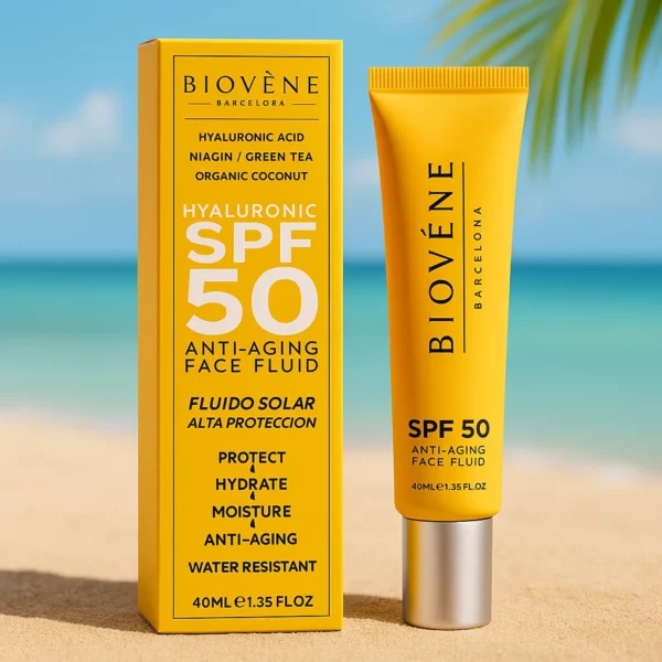 Biovène Barcelona | Fluide Solaire Visage Anti-Âge SPF 50 | x6
