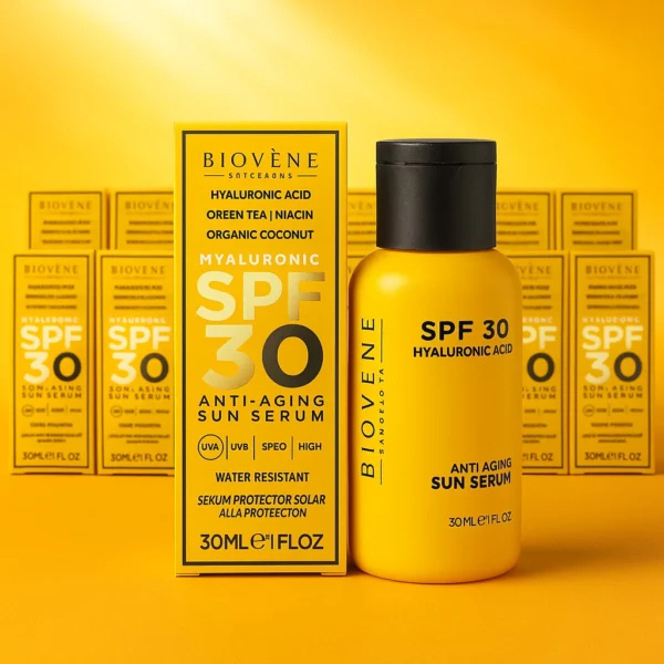 Lot de 12 : Sérum Solaire Anti-Âge SPF 30 – Visage & Contour des Yeux