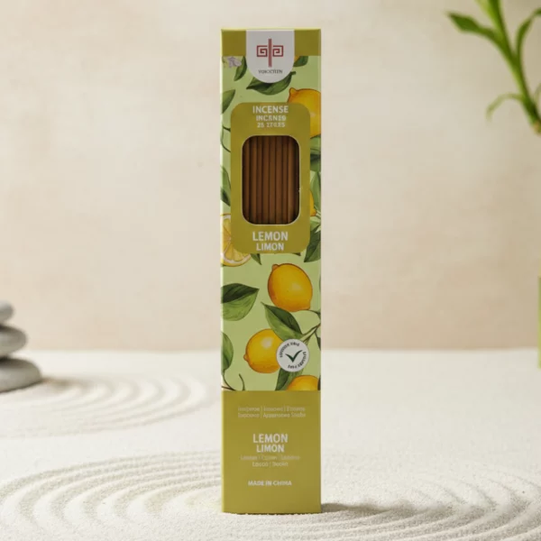 Présentoir de 6 Boîtes de 20 Encens : Sticks d'encens GARANTI SANS BENZÈNE - "Citron"