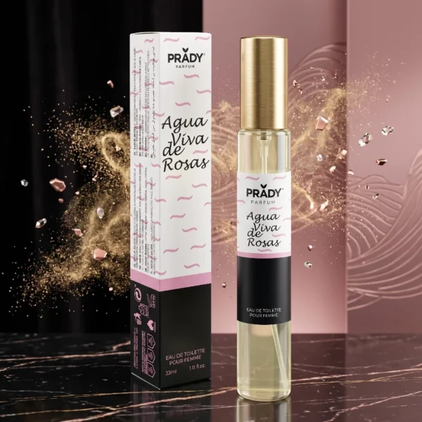 Lot de 12 🧴 Eau de toilette Générique Femme Agua Viva De Rosas 33ml - Prady