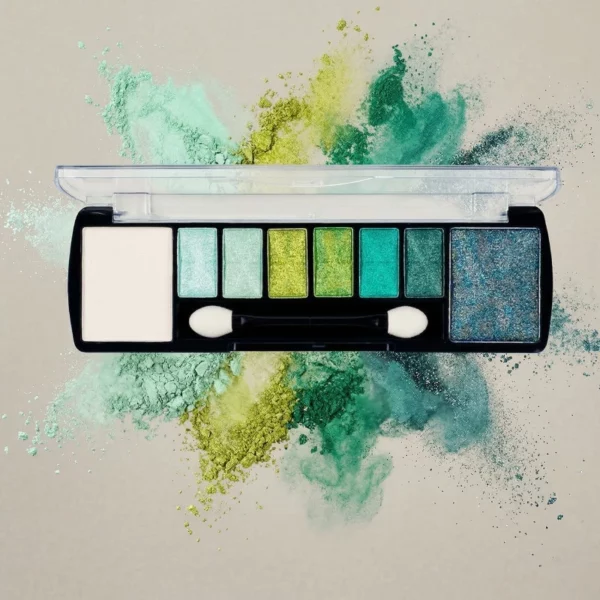 Lot de 12 : Palettes Fards à Paupières 8 Couleurs "SPACE" – D'DONNA - Vert