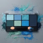 Lot de 12 : Palettes Fards à Paupières + Applicateur 7 Couleurs "Color Harmony" – D'DONNA - Bleu
