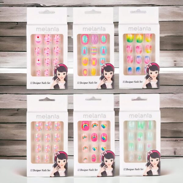 Lot de 12 packs de 10 Faux-Ongles et Adhésif