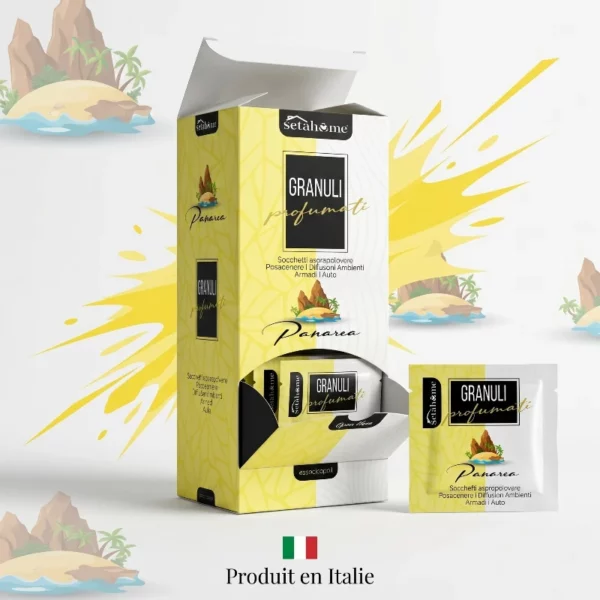 Dstributeur de 25 🌸 Sachets Parfumés "Ile Panaréa" Multi-Usages - Aspirateur, Voiture, Armoire, Ambiance, Cendrier