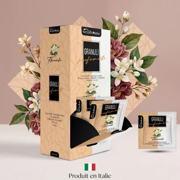 Dstributeur de 25 🌸 Sachets Parfumés "Florales" Multi-Usages - Aspirateur, Voiture, Armoire, Ambiance, Cendrier