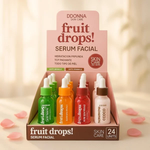 Présentoir de 24 – Sérums Visage "Fruit Drops" - D'Donna