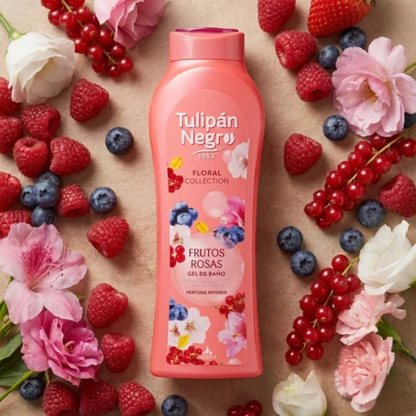 Gel Douche Gourmand & Parfumé Fruits & Roses – Tulipan Negro
