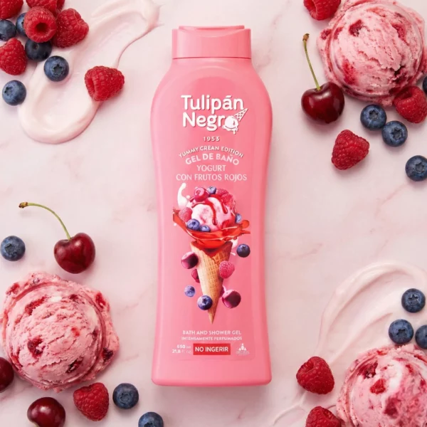 Gel Douche Gourmand & Parfumé Yogurt Aux Fruits Rouges – Tulipan Negro