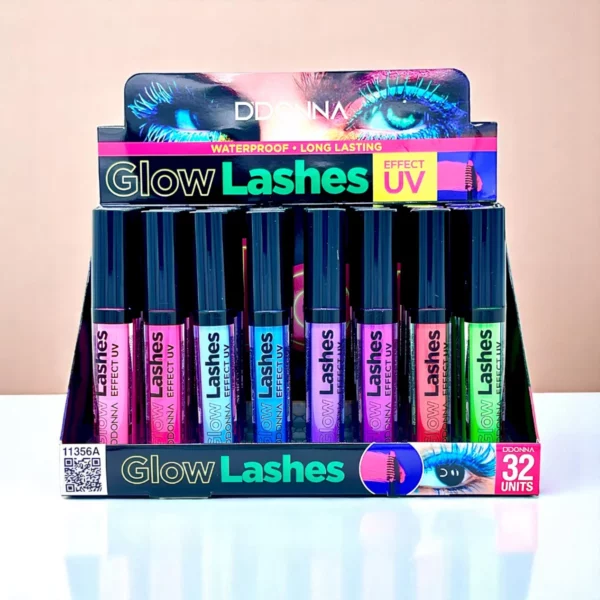 Présentoir de 32 Mascara Glow Lashes UV - DDONNA