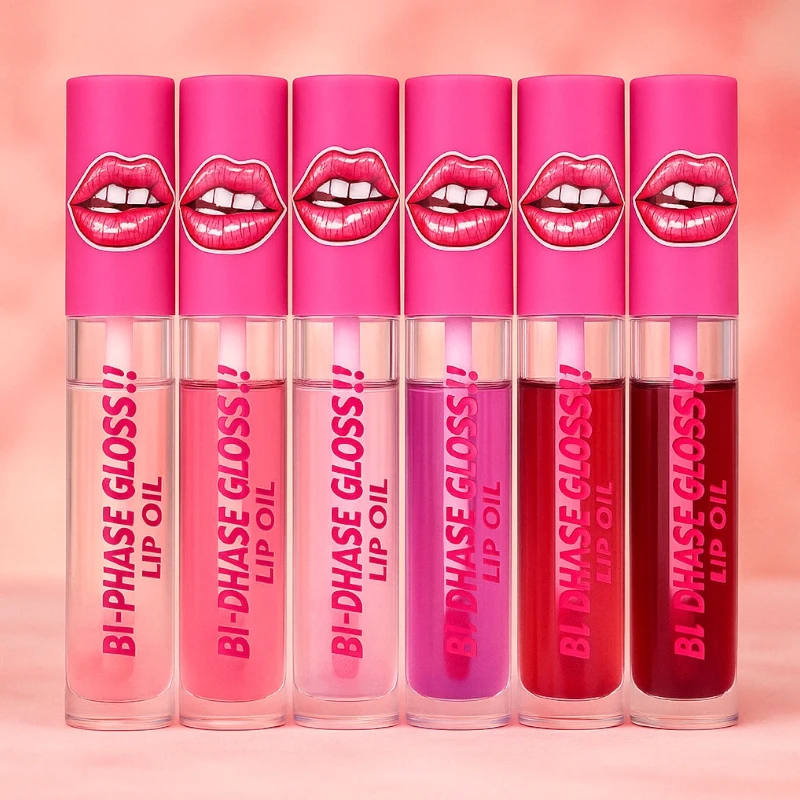 gloss-ddonna-bi-phase-gloss-rose.webp Pack de 24 Gloss "Bi-Phase Gloss!!! Lip Oil" – D'Donna – Image 1