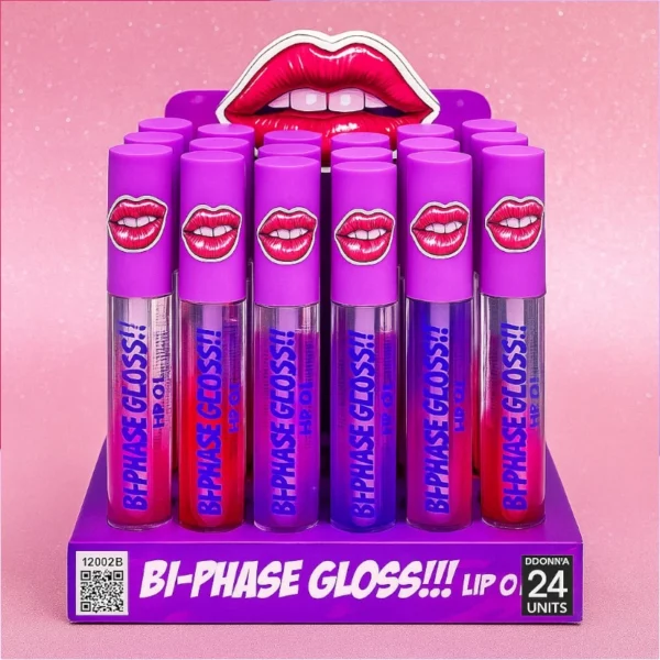 Pack de 24 Gloss "Bi-Phase Gloss!!! Lip Oil" – D'Donna