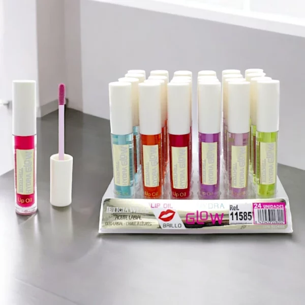 Présentoir de 24 : Gloss Hydra Glow Lip Oil - Leticia Well