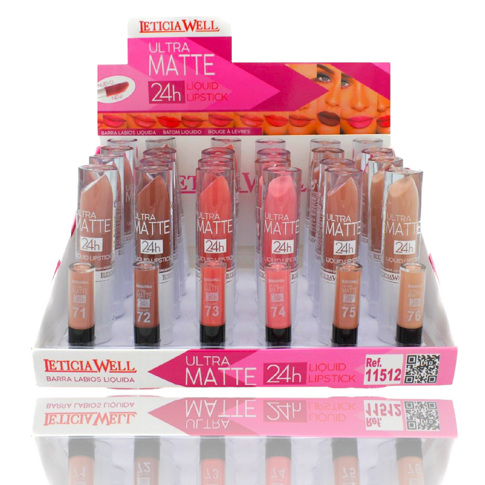 gloss-leticia-well-11512-3.png Présentoir de 24 : Gloss ULTRA MAT 24h – Image 1