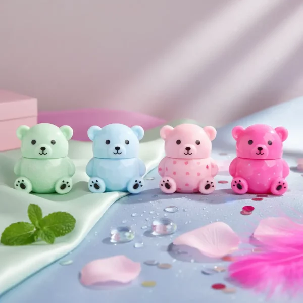 Présentoir de 24 : Baumes à Lèvres Wynie – Ourson Coloré