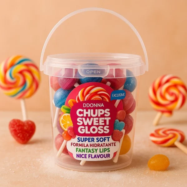 Seau de 24 : Gloss Magic CHUPS SWEET Révélateur de PH – D'DONNA