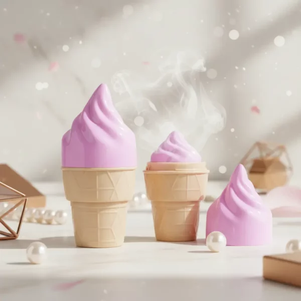 Présentoir de 24 : Baumes à Lèvres Wynie – Forme Cornet de Glace