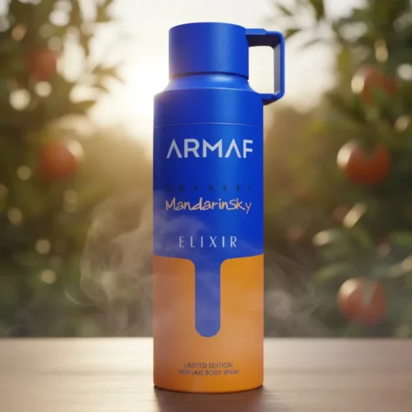 Lot de 5 : ARMAF Odyssey Mandarin Sky ELIXIR – Déodorant Body Spray 200ml