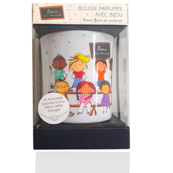 Bougie décorative avec bijoux