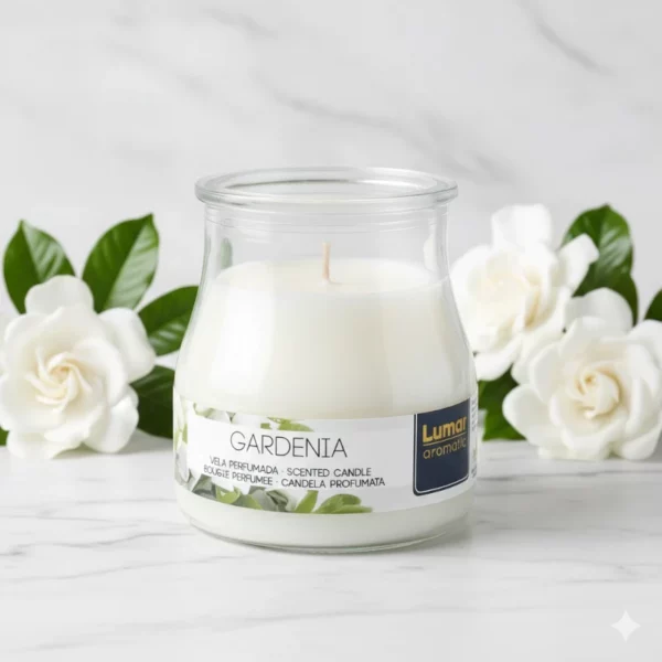 Pack de 12 - Bougie parfum fleurs de gardenia