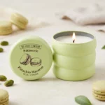 Carton de 8 🟢 Bougies Parfumées "Pistachio Macaron" – The Fruit Company Pâtisserie