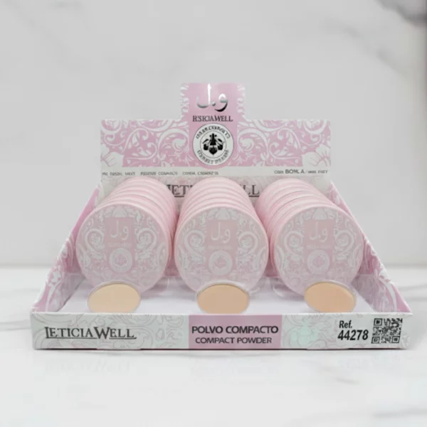 Présentoir de 18 : Poudre Compacte "Arab Rosa" – Leticia Well