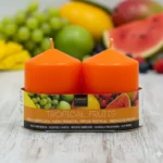 Lot de 12X2 Bougies - Parfum Fruits Tropicaux - 7cm X 5,70cm - 24H