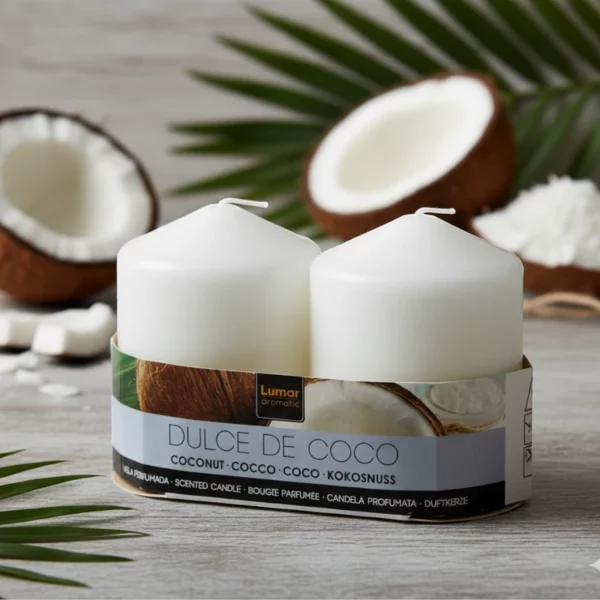 Lot de 12X2 Bougies - Parfum Coco - 7cm X 5,70cm - 24H