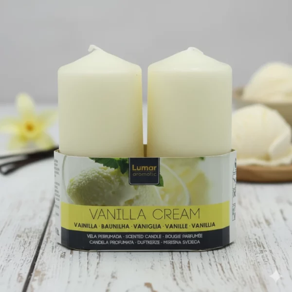 Lot de 12X2 Bougies - Parfum Glace Vanille - 10cm X 4,70cm - 24H