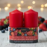 Lot de 12X2 Bougies - Parfum Fruits Rouges - 10cm X 4,70cm - 24H