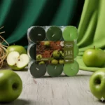 Lot de 6 paquets de 18 bougies - Parfums Pommes Vertes