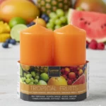 Lot de 12X2 Bougies - Parfum Fruits Tropicaux - 10cm X 4,70cm - 24H