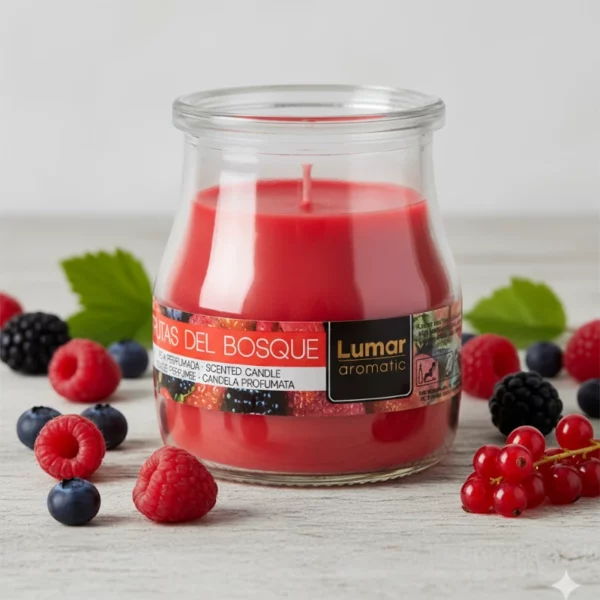 Pack de 12 - Bougie parfum fruits rouges