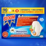 Lot de 6 : Appareil Électrique Anti-Moustiques 6 EN 1 + 2 Recharges  – BLOOM