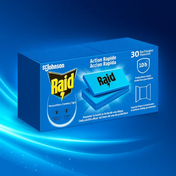 Lot de 6 : 30 Pastilles Recharges pour Appareil Électrique Anti-Moustiques – RAID