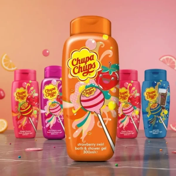 Mélange de 10 : Gel de Douche & Bain 300ml "Parfums Assortis"- Chupa Chups