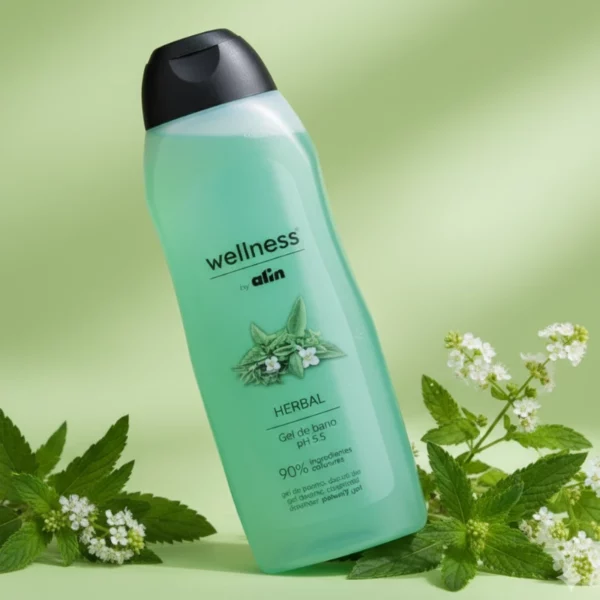 Gel Douche & Bain WELLNESS – Format Généreux 750ML Herbal PH5.5 – Alin