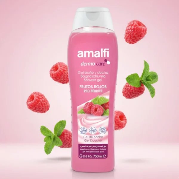 Gel Bain et Douche à la Framboise Amalfi Dermo Care – Format Familial 750ml