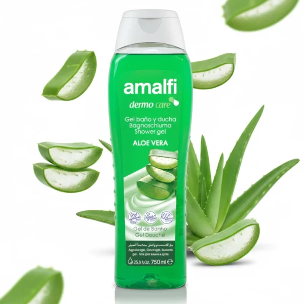 Gel Bain et Douche à l'Aloe Vera Amalfi Dermo Care – Format Familial 750ml