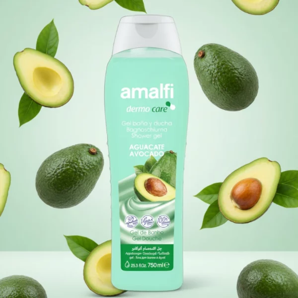 Gel Bain et Douche à l'Avocat Amalfi Dermo Care – Format Familial 750ml