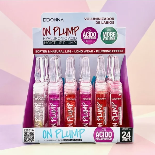 Pack de 24 Gloss à lèvres ON PLUMP ACIDE HYALURONIQUE - D'Donna