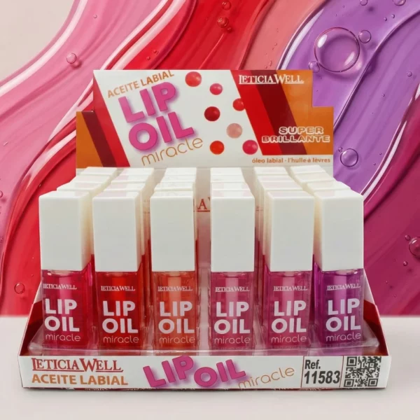 Présentoir de 24 Lip Oil Miracle – Leticia Well