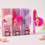 Lot de 6 : Gloss Porte-clés "Peluche" Romantic Rain – Écrin de Douceur