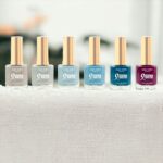 Lot de 24 : Vernis à ongles tenue 9 jours - 6 couleurs rouge bleu gris