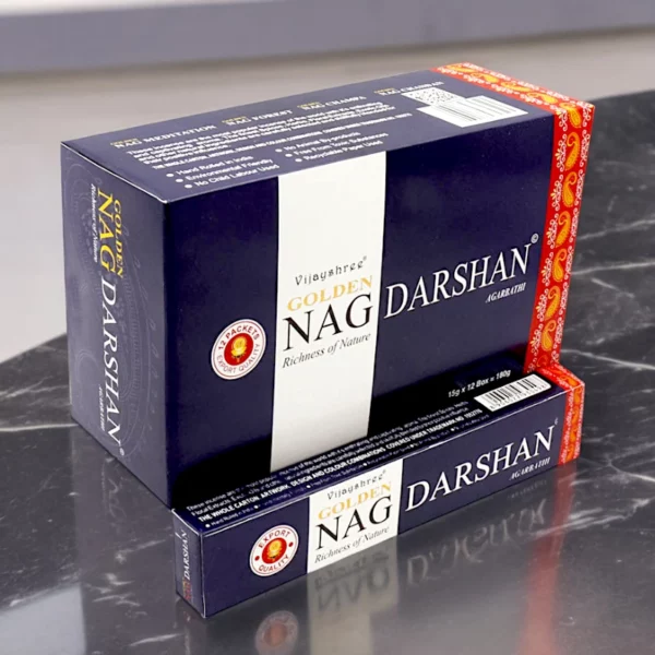 Carton de 12 Paquets de 12 Encens DARSHAN - Vijayshree Golden Nag