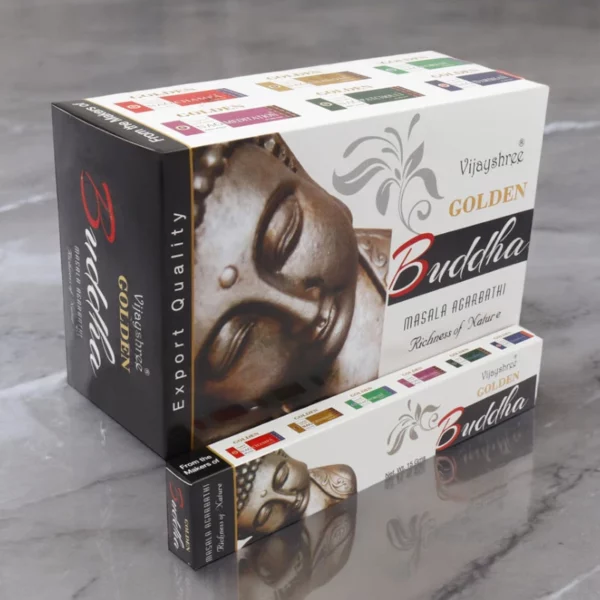 Carton de 12 Paquets de 12 Encens BUDDHA - Vijayshree Golden Nag