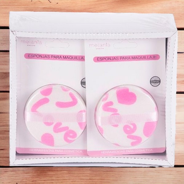 grossiste-eponge1-25.jpg Pack de 12 blisters : Éponges professionnelles de maquillage Love – Image 1